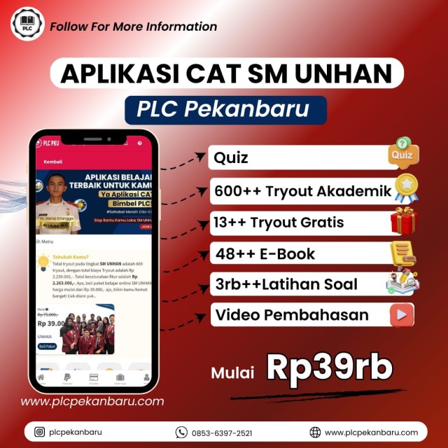PAKET BELAJAR ONLINE SM UNHAN 2026 SPESIAL APLIKASI CAT SM SM UNHAN  1 BULAN