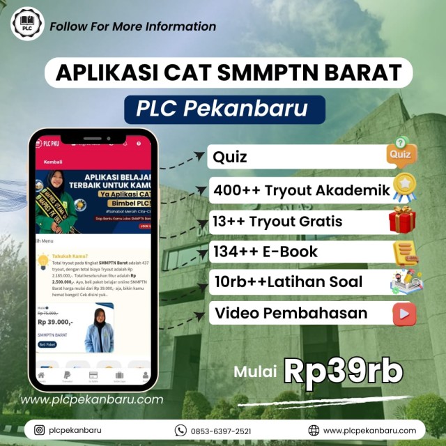 PAKET BELAJAR ONLINE SMMPTN BARAT 2026 SPESIAL APLIKASI CAT SMMPTN BARAT 1 BULAN