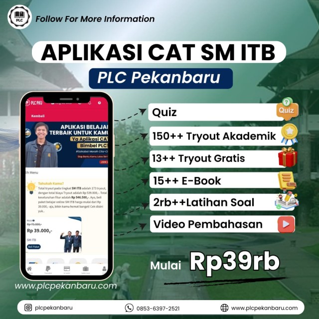 PAKET BELAJAR ONLINE SM ITB 2026 SPESIAL APLIKASI CAT SM ITB 12 BULAN