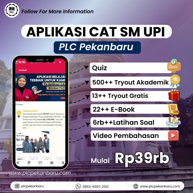 PAKET BELAJAR ONLINE SM UPI 2026 SPESIAL APLIKASI CAT SM UPI 12 BULAN