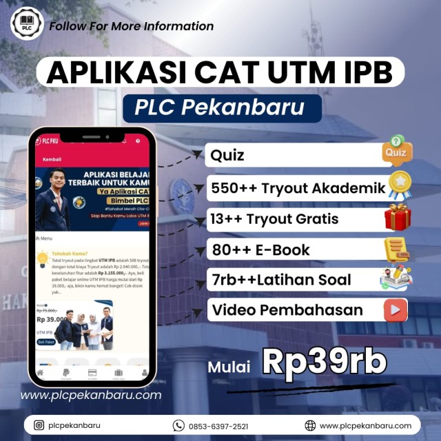 PAKET BELAJAR ONLINE UTM IPB 2026 SPESIAL APLIKASI CAT UTM IPB  12 BULAN