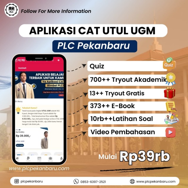 PAKET BELAJAR ONLINE UTUL UGM 2026 SPESIAL APLIKASI CAT UTUL UGM 12 BULAN