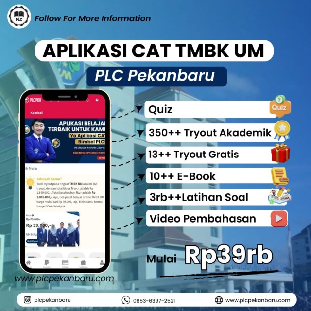 PAKET BELAJAR ONLINE TMBK UM 2026 SPESIAL APLIKASI CAT TMBK UM 12 BULAN