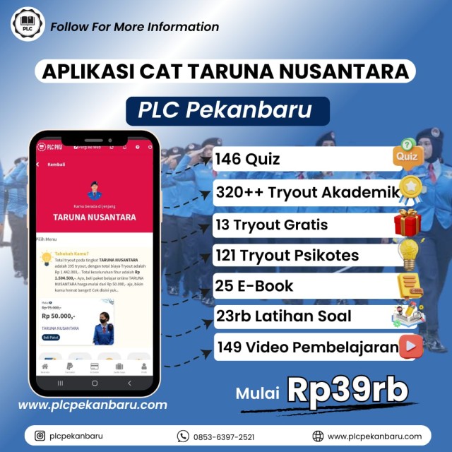 PAKET BELAJAR ONLINE TARUNA NUSANTARA 2026 SPESIAL APLIKASI CAT TARUNA NUSANTARA  3 BULAN
