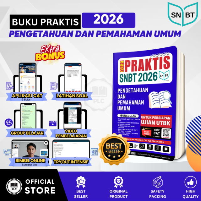 Buku UTBK 2026 - Praktis Materi & Bank Soal Pengetahuan dan Pemahaman Umum Tes UTBK SNBT 2026