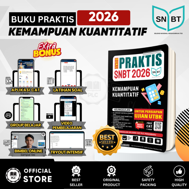 Buku UTBK 2026 - Praktis Materi & Bank Soal Kemampuan Kuantitatif Tes UTBK SNBT 2026