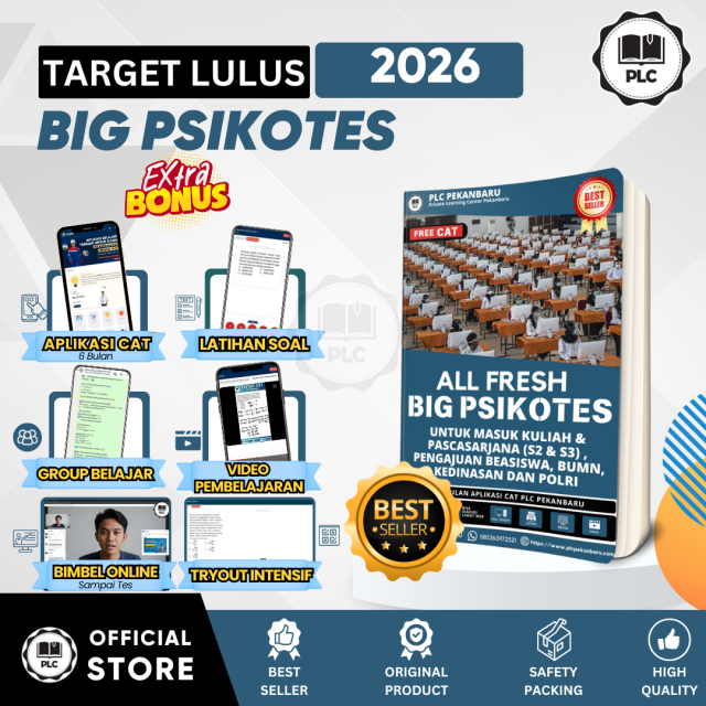 Buku Psikotes 2026 - Big Psikotes Modul Psikotes Tes BUMN Kedinasan dan POLRI, Masuk Kuliah dan Pasc