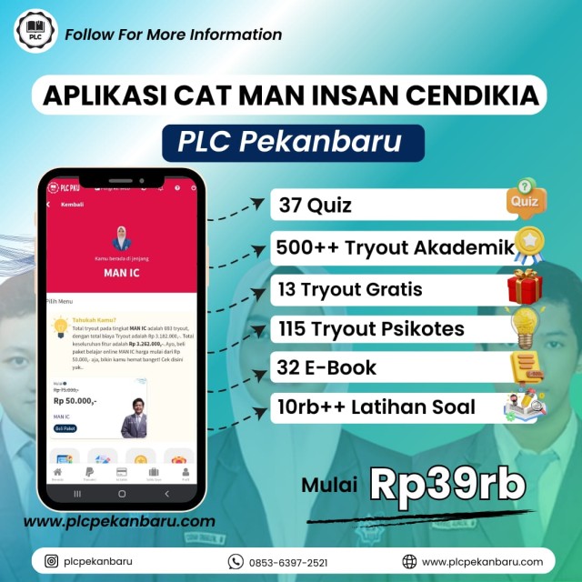 PAKET BELAJAR ONLINE MAN IC 2026 SPESIAL APLIKASI CAT MAN IC