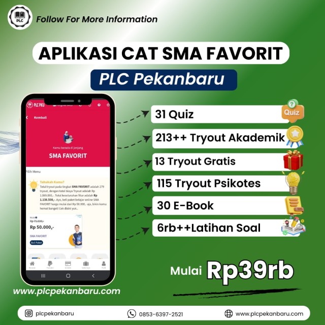 PAKET BELAJAR ONLINE SMA FAVORIT 2026 SPESIAL APLIKASI CAT SMA FAVORIT