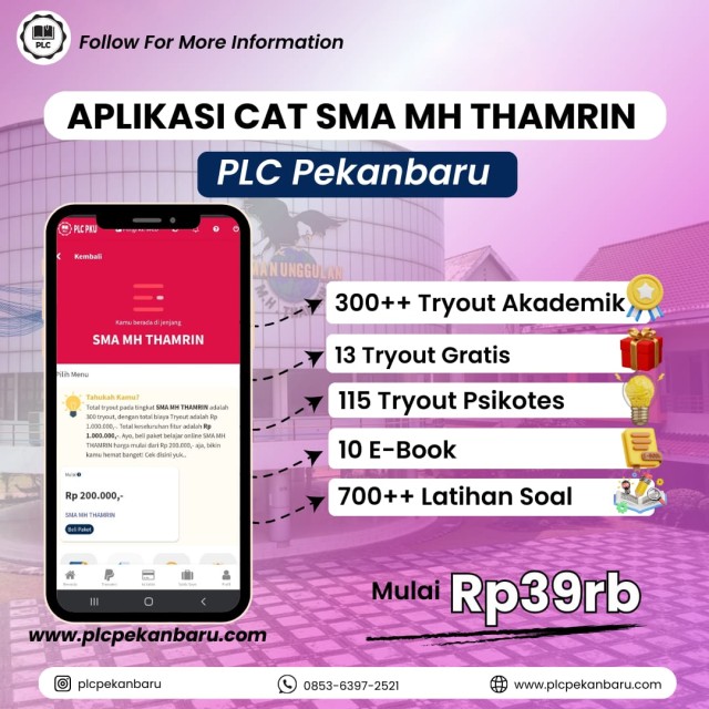 PAKET BELAJAR ONLINE SMA MH TAMRIN 2026 SPESIAL APLIKASI CAT SMA MH TAMRIN