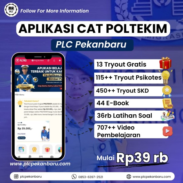 PAKET BELAJAR ONLINE POLTEKIM 2026 SPESIAL APLIKASI CAT POLTEKIM
