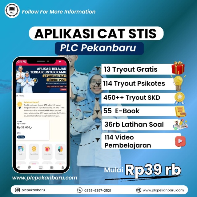 PAKET BELAJAR ONLINE STIS 2026 SPESIAL APLIKASI CAT STIS