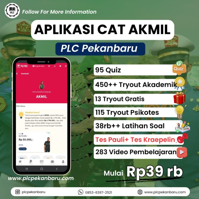 PAKET BELAJAR ONLINE AKMIL 2026 SPESIAL APLIKASI CAT AKMIL