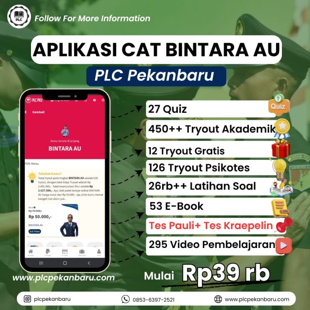 PAKET BELAJAR ONLINE BINTARA AU 2026 SPESIAL APLIKASI CAT BINTARA AU