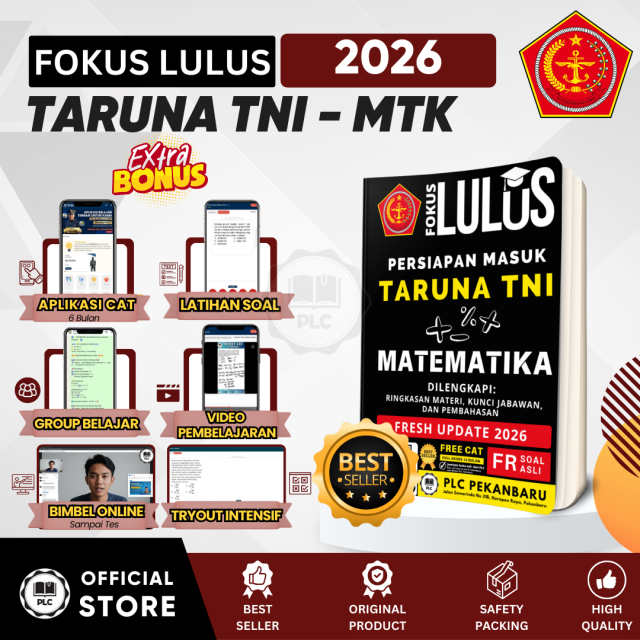 Buku Taruna TNI Matematika Terupdate Buku Mtk Taruna TNI Modul TNI Paket Lengkap Terupdate 2026