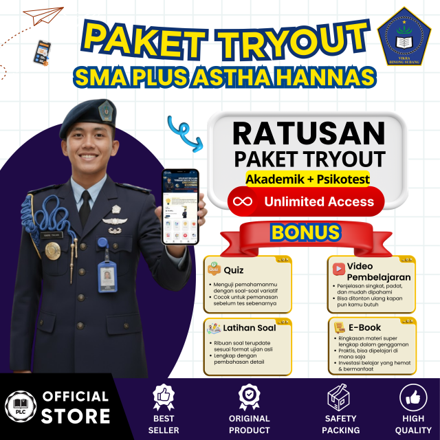 PAKET TRYOUT SMA PLUS ASTHA HANNAS