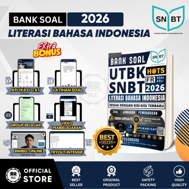 Buku UTBK 2026 - Bank Soal Literasi Bahasa Indonesia Persiapan Tes UTBK SNBT 2026