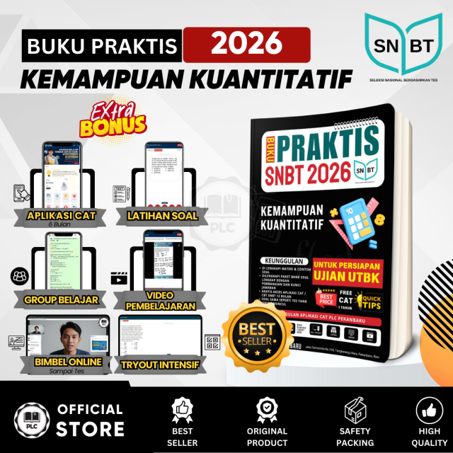 Buku UTBK 2026 - Praktis Materi & Bank Soal Kemampuan Kuantitatif Tes UTBK SNBT 2026