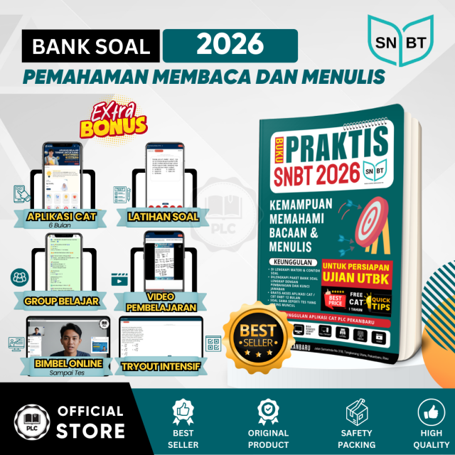 Buku UTBK 2026 - Praktis Materi & Bank Soal Kemampuan Memahami Bacaan dan Menulis Tes UTBK SNBT 2026