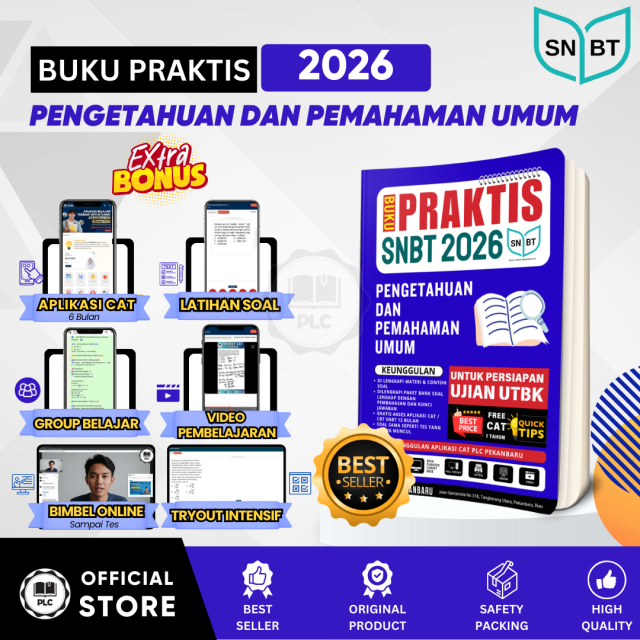 Buku UTBK 2026 - Praktis Materi & Bank Soal Pengetahuan dan Pemahaman Umum Tes UTBK SNBT 2026