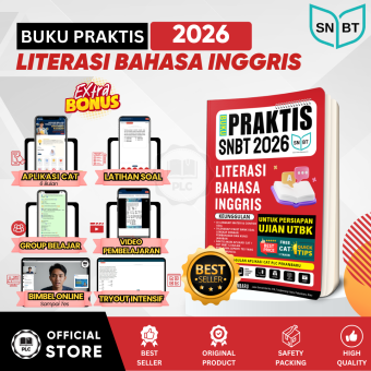 Buku UTBK 2026 - Praktis Materi & Bank Soal Literasi Bahasa Inggris Tes UTBK SNBT 2026