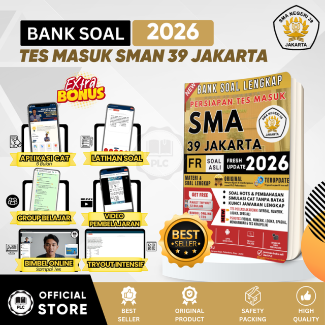 PLC - Buku SMA 39 Jakarta 2026 Materi & Bank Soal Terupdate + Tryout Online A4 735 Halaman