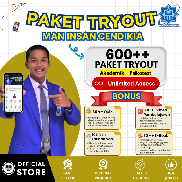 PAKET BELAJAR ONLINE MAN IC 2026 SPESIAL APLIKASI CAT MAN IC