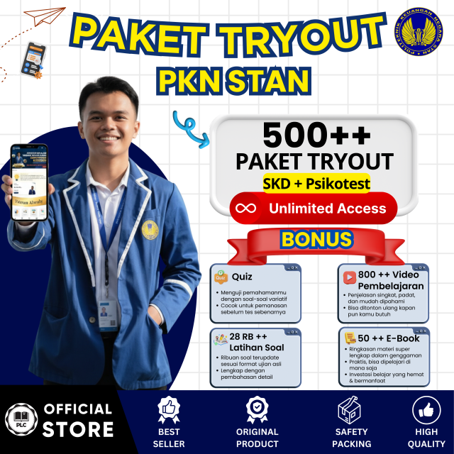 PAKET BELAJAR ONLINE PKN STAN 2026 SPESIAL APLIKASI CAT PKN STAN