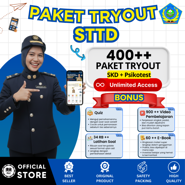 PAKET BELAJAR ONLINE STTD 2026 SPESIAL APLIKASI CAT STTD