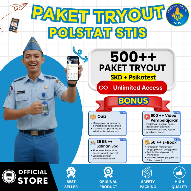 PAKET BELAJAR ONLINE STIS 2026 SPESIAL APLIKASI CAT STIS