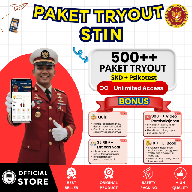 PAKET BELAJAR ONLINE STIN 2026 SPESIAL APLIKASI CAT STIN
