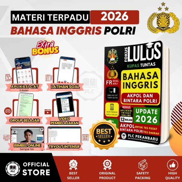 Buku Tes Bahasa Inggris POLRI 2026/2027