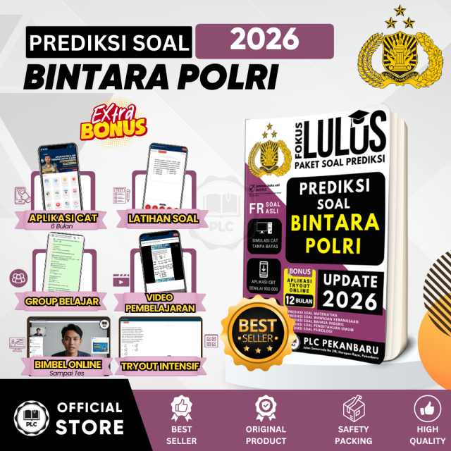 Buku Tes POLRI 2026 - Bank Soal Prediksi Bintara POLRI Terupdate 2026 /2027