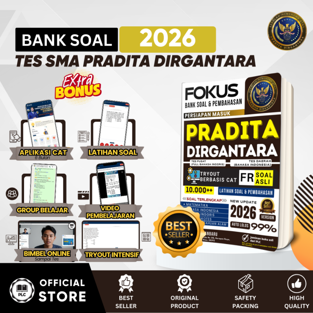 Buku SMA Pradita Dirgantara - Bank Soal Lengkap Persiapan Masuk Pradita Dirgantara 2026/2027