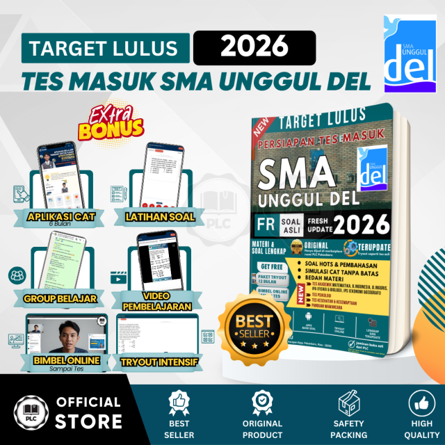 Buku Tes SMA Unggul Del- Materi & Bank Soal Lengkap Persiapan Masuk SMA Unggul Del 2026/2027