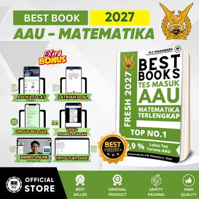 Buku Tes Matematika AAU - Materi & Bank Soal Matematika Tes Masuk AAU 2026/2027