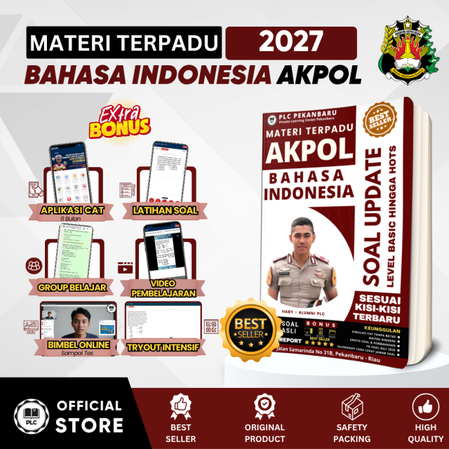 Buku Tes Bahasa Indonesia AKPOL- Materi dan Bank Soal Tes Bahasa Indonesia Akpol 2026/2027