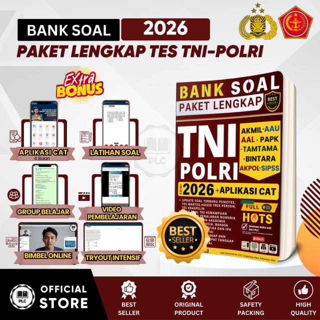 PLC-BANK SOAL PAKET LENGKAP TNI – POLRI 2026 + APLIKASI CAT