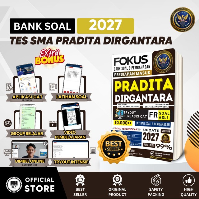 Buku SMA Pradita Dirgantara - Bank Soal Lengkap Persiapan Masuk Pradita Dirgantara 2026/2027