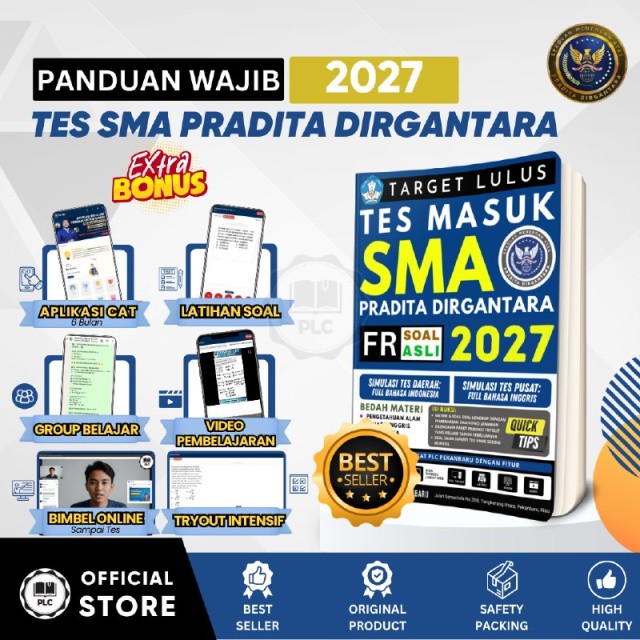 Buku Tes Pradita Dirgantara - Materi & Bank Soal Lengkap Persiapan Masuk SMA Pradita Dirgantara 2027