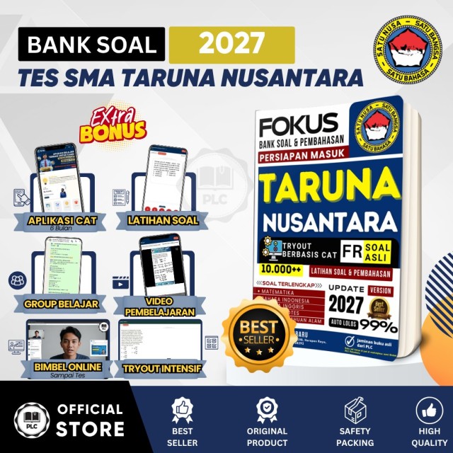 Buku SMA Taruna Nusantara - Bank Soal Lengkap Persiapan Masuk Taruna Nusantara 2026/2027