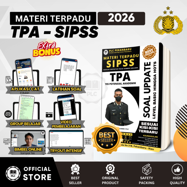 Buku SIPSS 2026 - Spesial TPA Materi & Bank Soal Lengkap Persiapan Tes SIPSS 2026 Buku TNI POLRI