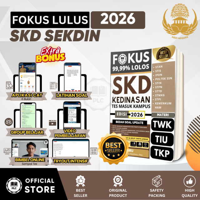 Buku SKD Kedinasan 2026 - Materi & Bank Soal Lengkap Persiapan Tes SKD Sekdin 2026