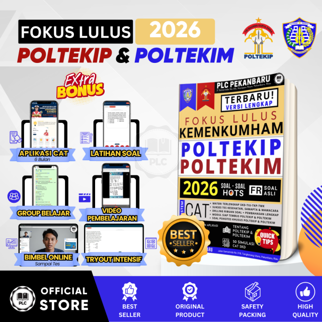 Buku Poltekpin 2026 - Materi & Bank Soal Lengkap Kemenkumham Poltekim Poltekip 2026 Buku Sekdin