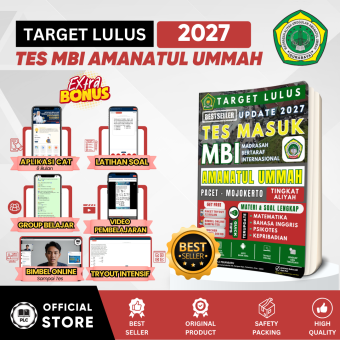 PLC Buku MBI Amanatul Ummah 2027 Materi Lengkap Bank Soal Persiapan Masuk Madrasah Internasional Ori